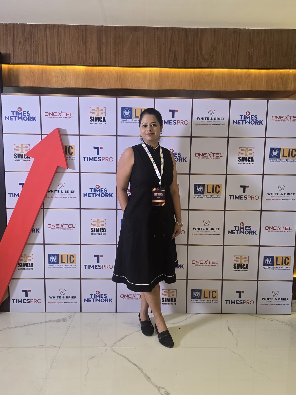 Shivani Tikadia at the partner wall during the ETNOW.in Business Conclave and Awards 2026, West Edition, Mumbai