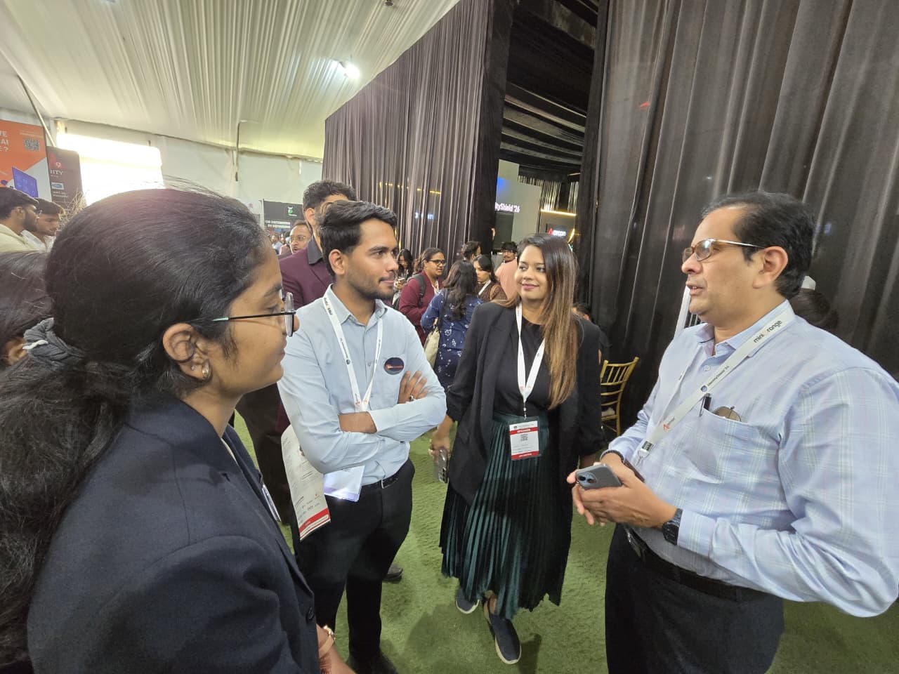 Networking with international delegates