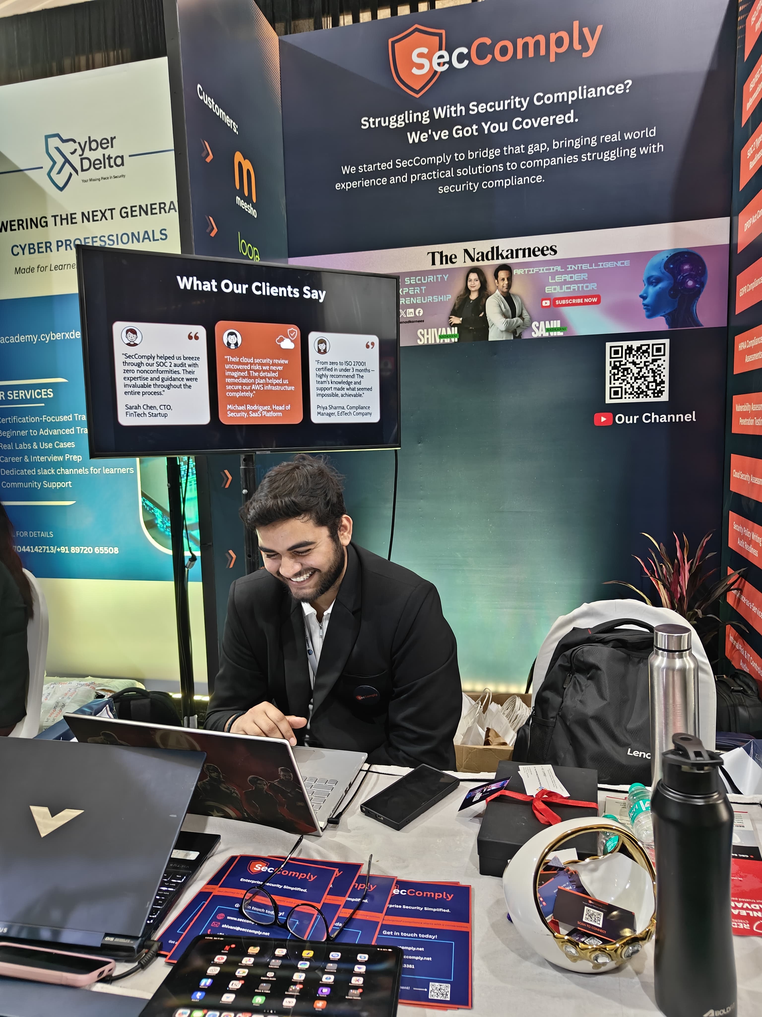 Shivani Tikadia addressing the audience on the arcon stage